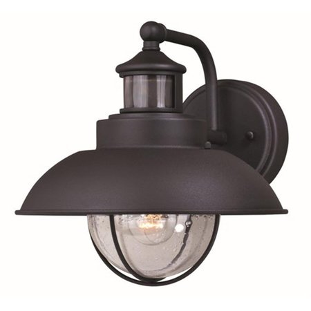 PERFECTTWINKLE 10 in. Harwich Dualux Outdoor Wall Light, Textured Black PE2681380